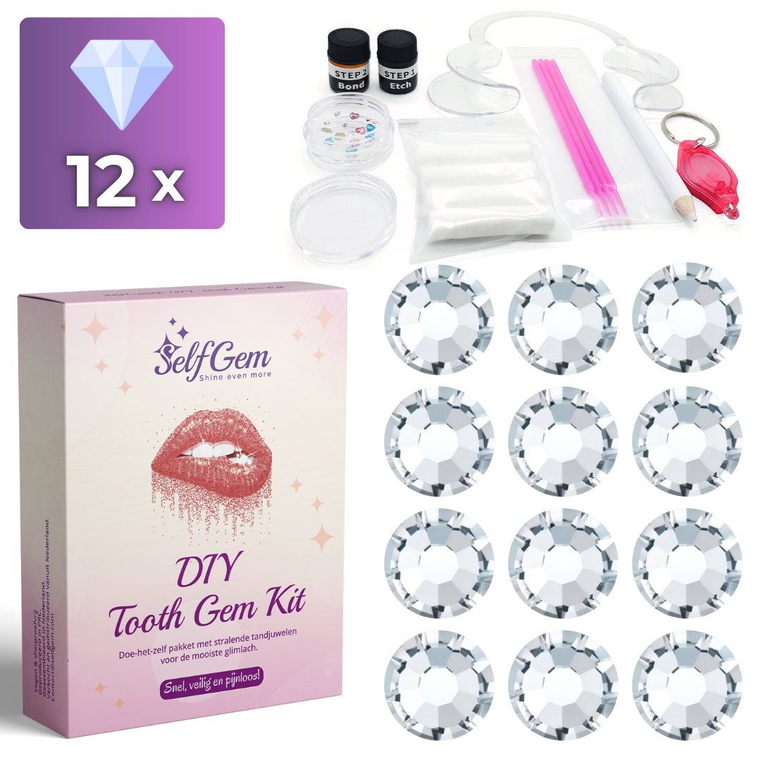 SelfGem™ DIY Tooth Gem Kit | Diamond Set (12 pieces) 