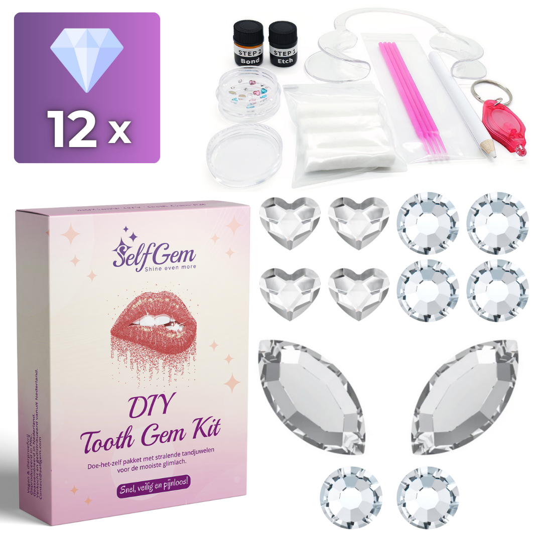 SelfGem™ DIY Tooth Gem Kit | Mixed Set (12 pieces) 
