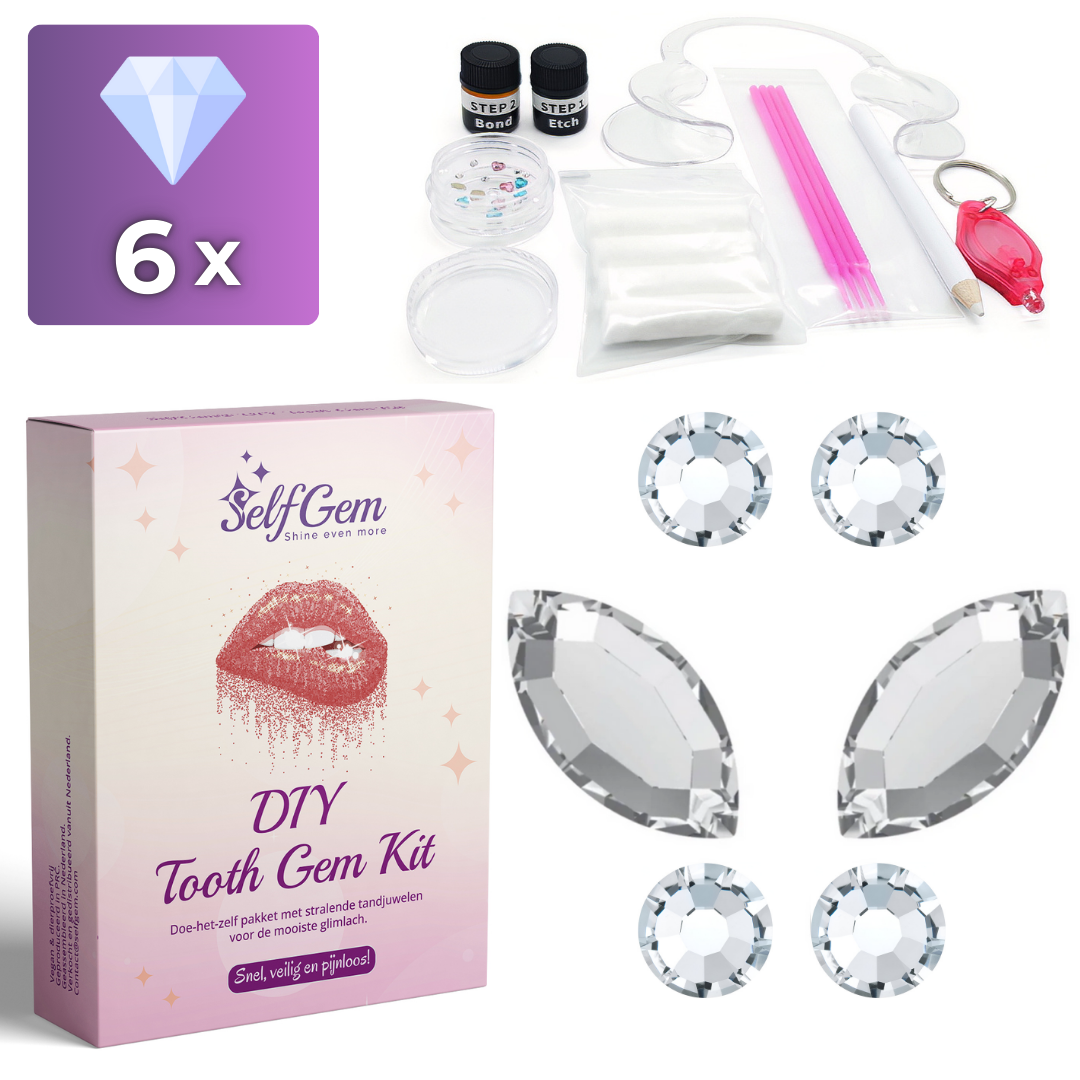 SelfGem™ DIY Tooth Gem Kit | Butterfly Set (6 stuks)