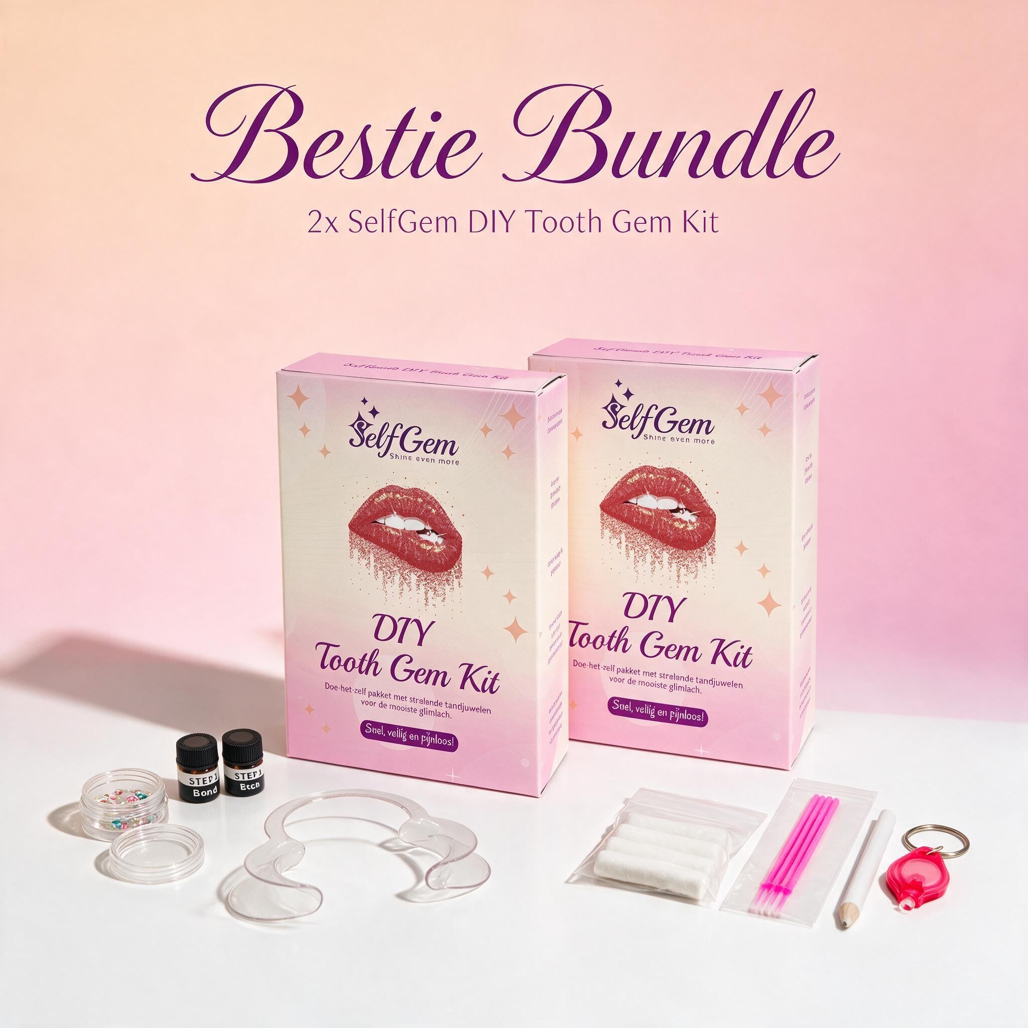 Kit bijoux dentaires à faire soi-même SelfGem™ | Pack Bestie