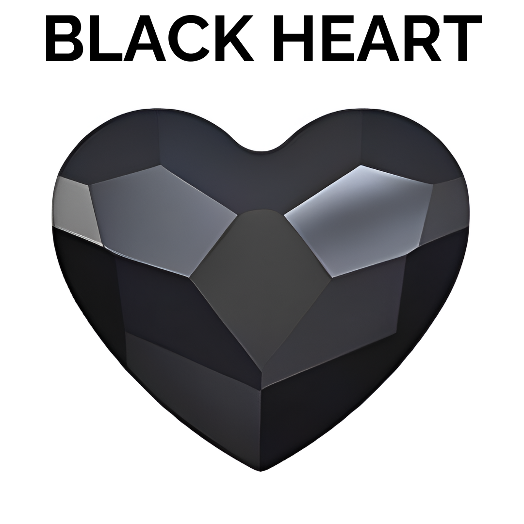 Zwart Hart Tooth Gem Kit | Tooth Gems Met Diepe Elegantie | SelfGem