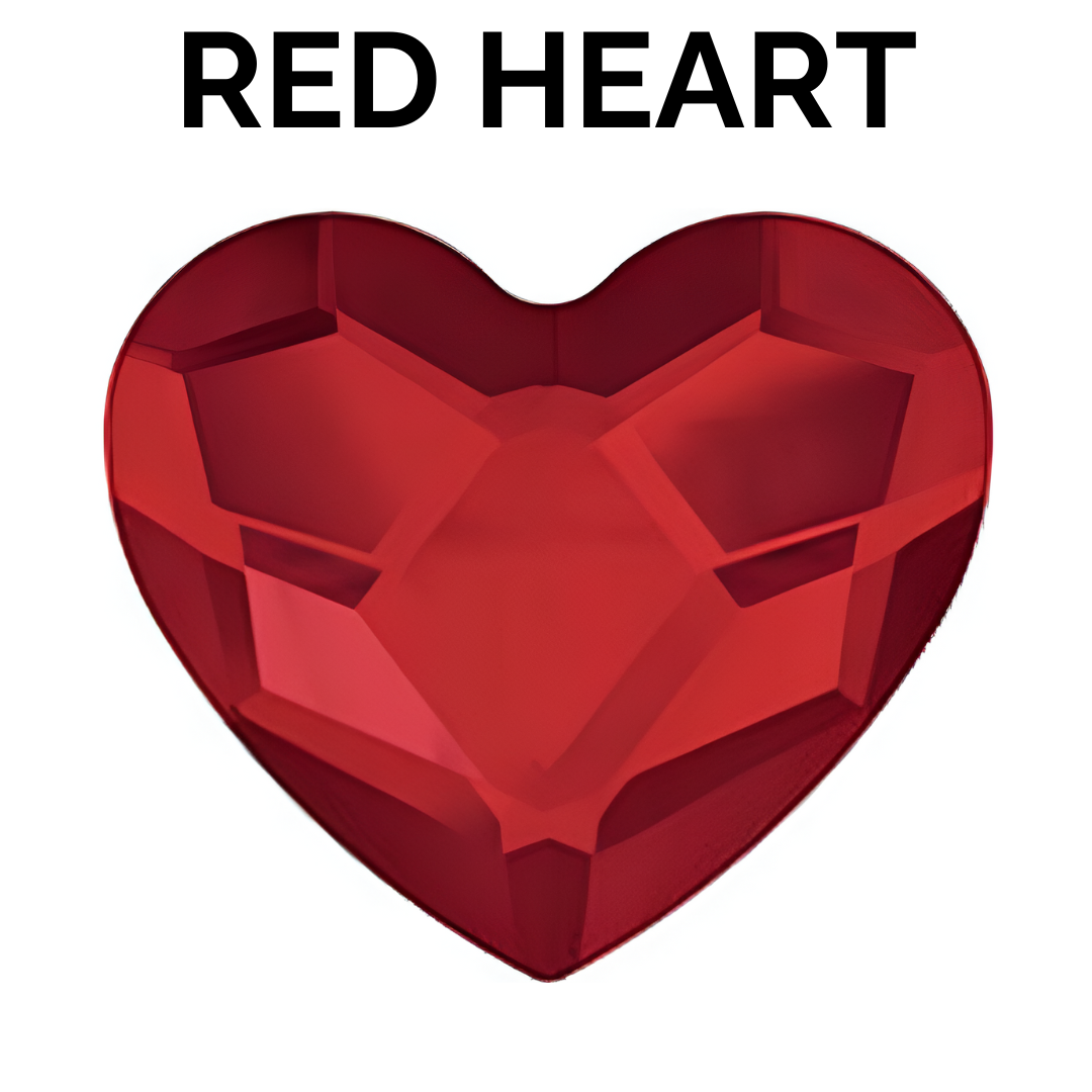  Tooth Gem Kit Rood Hart | Swarovski Tooth Gems Voor Valentijnslook | SelfGem